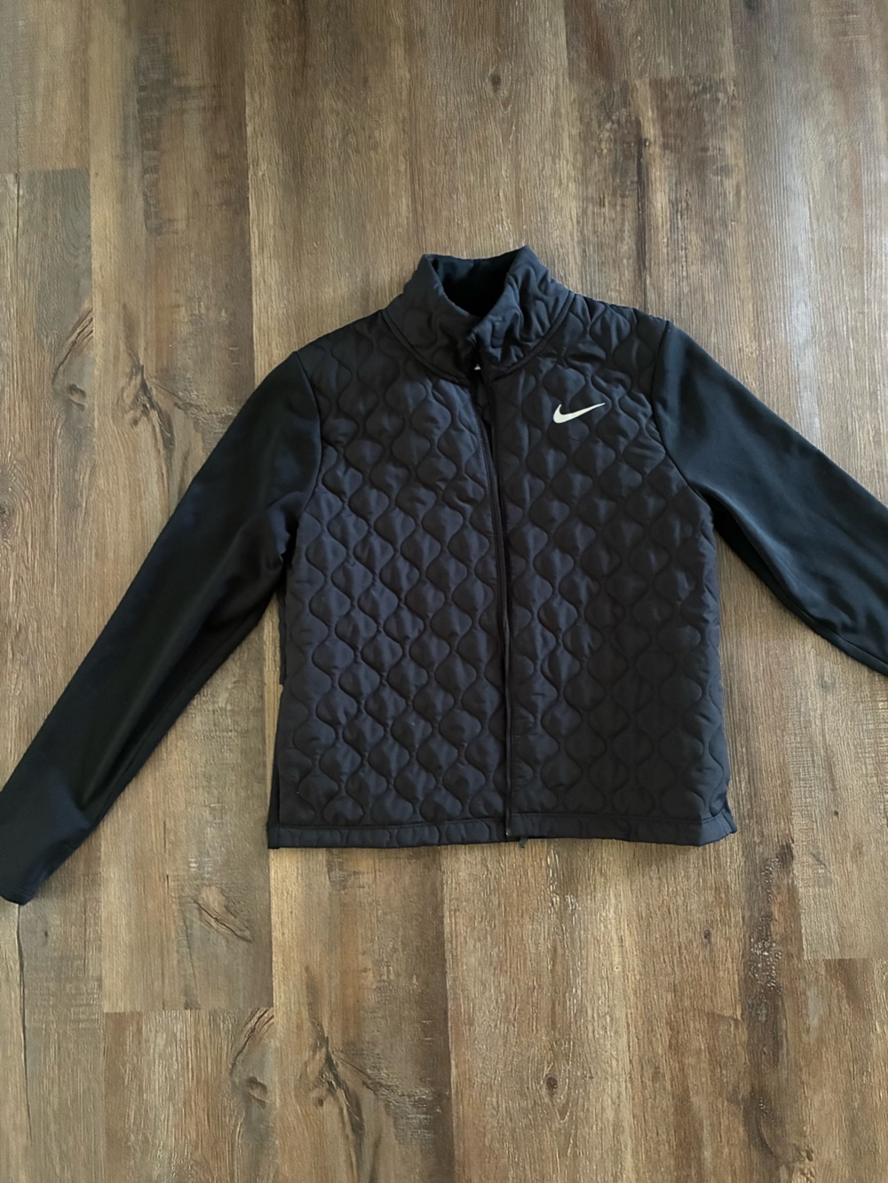 Nike Black Therma-Fit Quilted Running Jacket